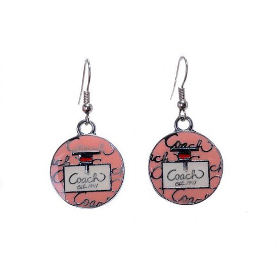 Coach Logo Pink Earrings AKE | Women